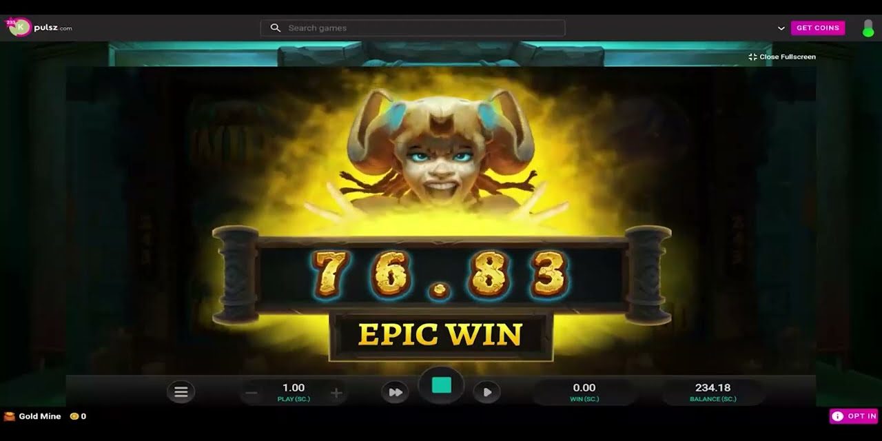 Pulsz Sweepstakes Casino: Hex Big Win 1.00 SC Bet