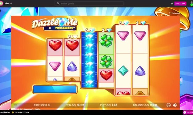 Pulsz Sweepstakes Casino: DazzleMe Big Win 2 SC Bet