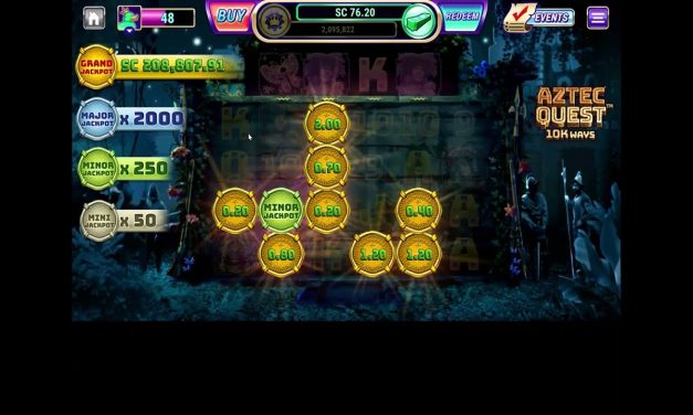 Pulsz Sweepstakes Casino: Aztec Quest Big Win .20 SC Bet Size