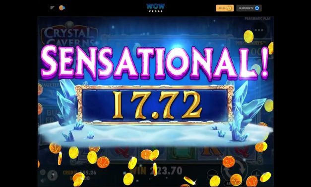 Wow Vegas Sweepstakes Casino: Crystal Caverns Big Win 1.00 SC Bet