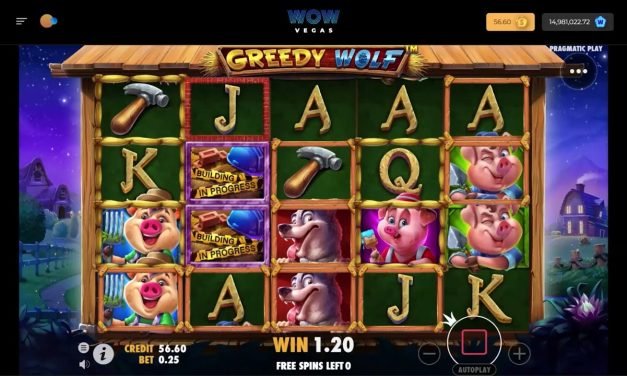 Wow Vegas Sweepstakes Casino: Greedy Wolf Big Win .25 SC Bet