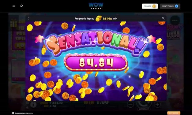 Wow Vegas Sweepstakes Casino: Sugar Rush Amazing Big Win #sugarrush #wowvegas