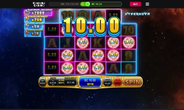 Chumba Sweepstakes Casino: Hypernova Big Win