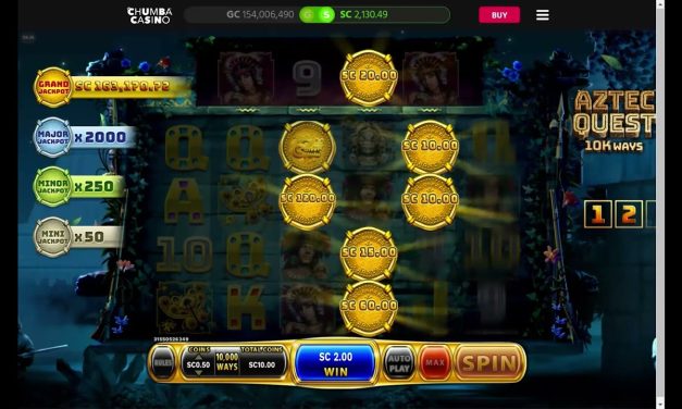 Chumba Sweepstakes Casino: Aztec Quest Big Win