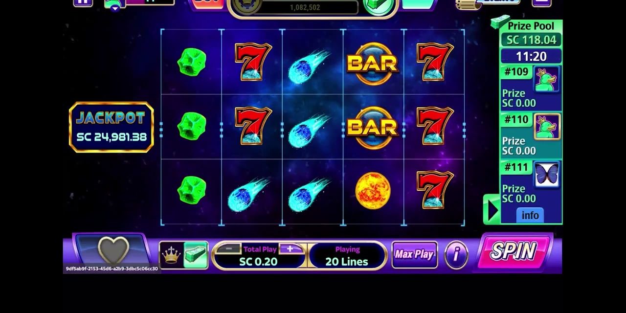 LuckyLand Sweepstakes Casino: Stellar Wilds Big Win .20 SC Bet