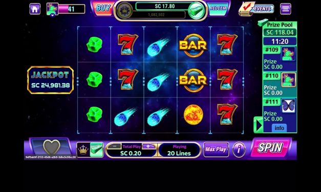 LuckyLand Sweepstakes Casino: Stellar Wilds Big Win .20 SC Bet