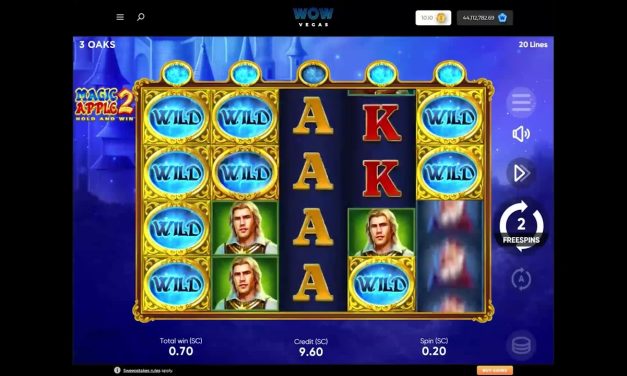 Wow Vegas Sweepstakes Casino: Magic Apple 3 Decent Win #wowvegas #magicapple2