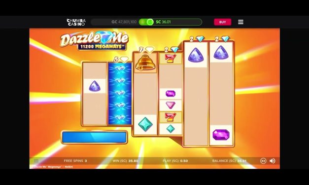 Chumba Sweepstakes Casino: Dazzle Me Big Win Single Spin