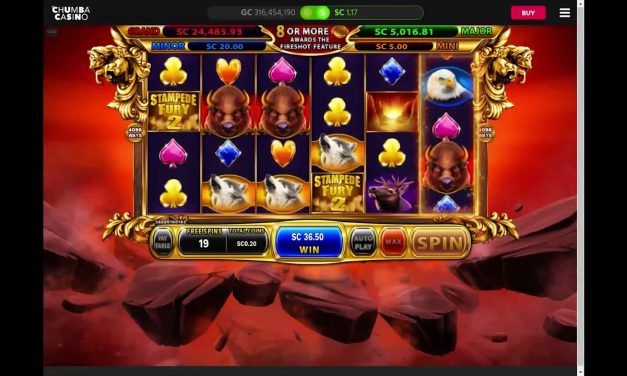 Chumba Sweepstakes Casino: Stamped Fury 2 Nice .20sc Win #chumbacasino #stampedefury